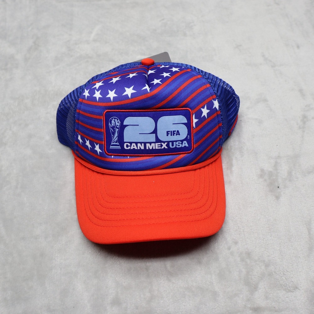 FIFA Hat Unisex One‎ Size Blue Mesh World Cup 2026 T2 Foam Trucker Football NEW